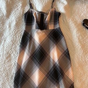 Urban Outfitters Black and Pink Plaid Dress